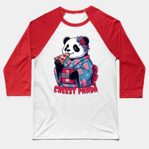 Pizza panda for pizza lovers Baseball T-Shirt by Japanese Fever